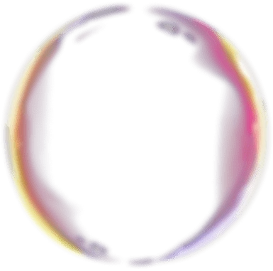 irridescent color semi-transparent bubble