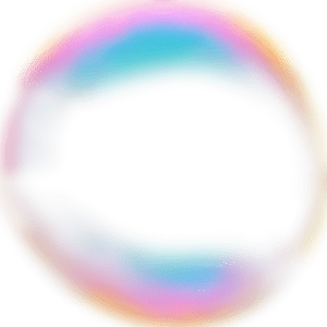 irridescent color semi-transparent bubble
